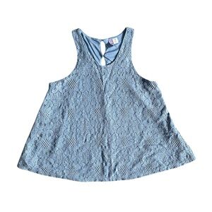 Alya Blue Lace Tank Top